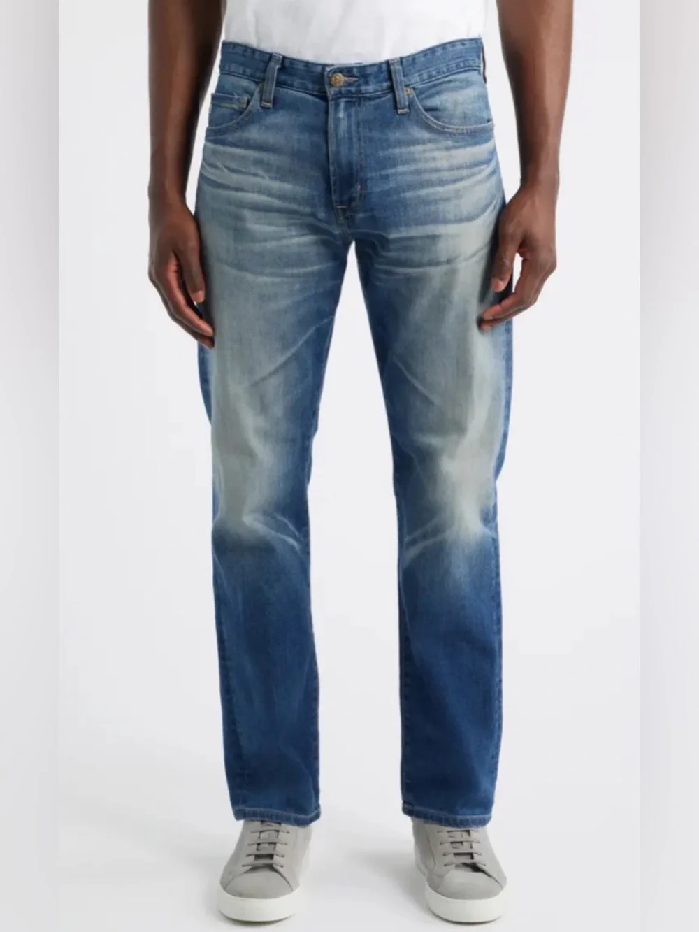 Ag Adriano Goldschmied Men's Straight Leg Denim Jeans - Blue Wash
